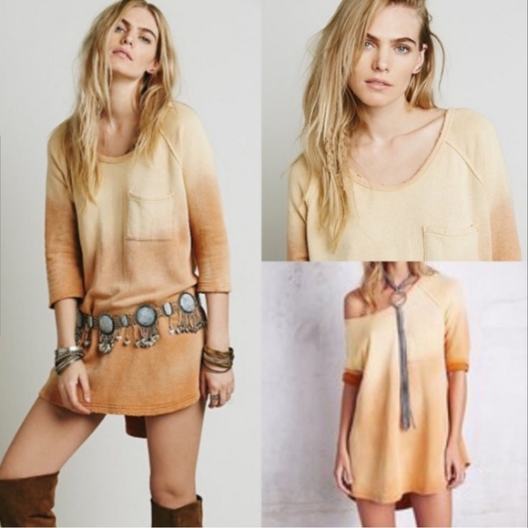 Free People Afternoon Blue Ombre distresse… - Picture 4 of 5